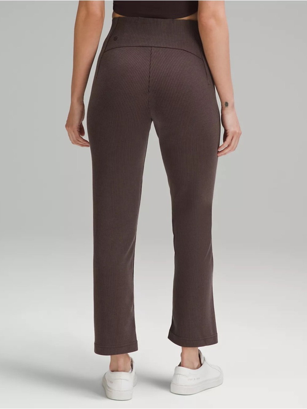New Lululemon Ribbed Softstreme Zip-Leg HR Crop 25" Espresso Size 4 NWT - Picture 3 of 12